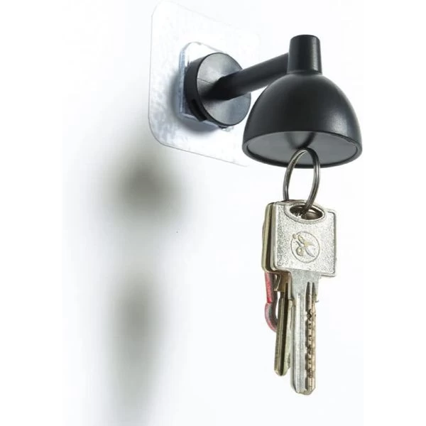 حامل مفاتيح مغناطيسي على شكل مصباح، 2.957.5x5.0x4.5 سم- أسود
