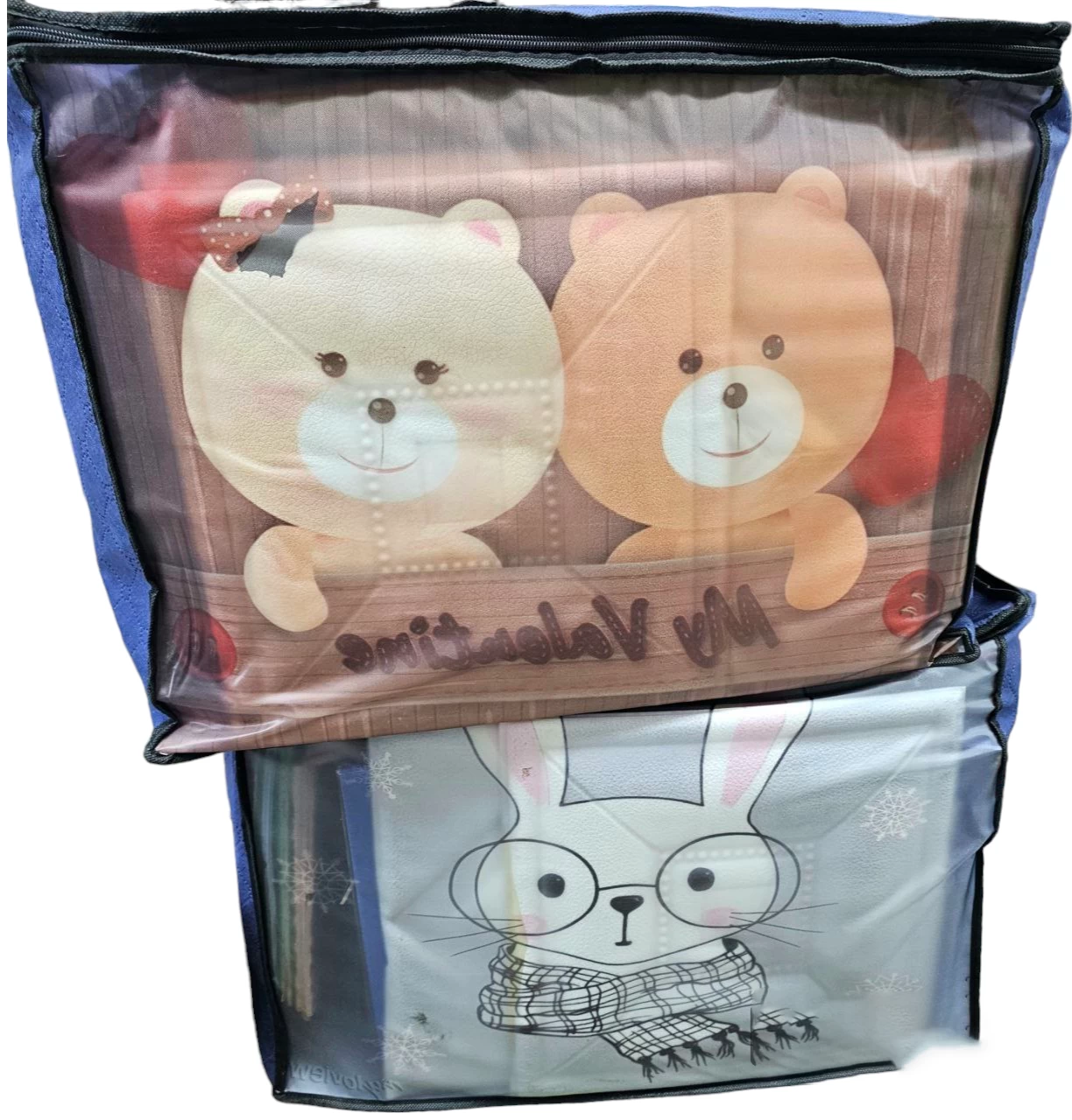 حقيبة تخزين الملابس كابتونيه، حجم كبير – متعددة الألوان