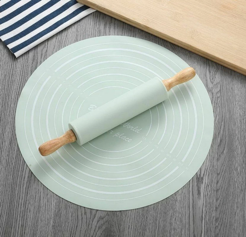 طقم أدوات العجين السيليكون، 2 قطعة - أخضر