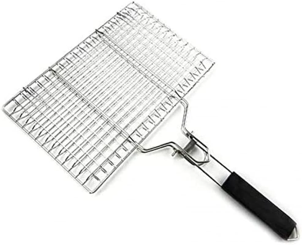 شبكة شواء لحوم استانلس ستيل، مقاس 40 سم - فضي