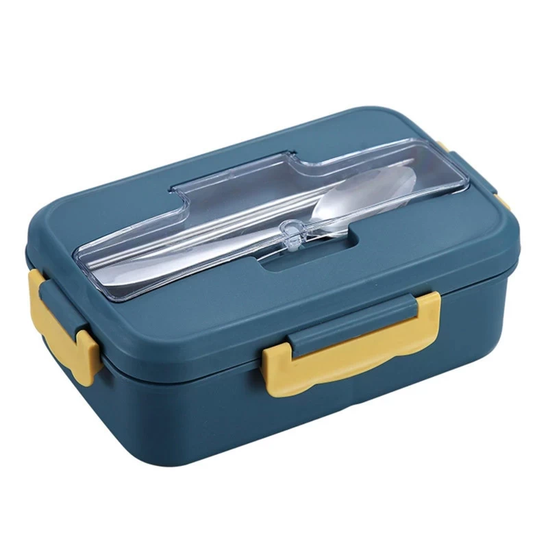 لانش بوكس بلاستيك - بترولى و أصفر