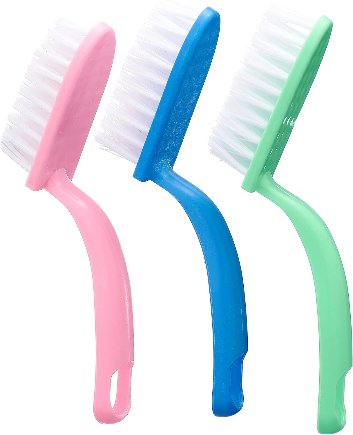 طقم فرش بلاستيك لتنظيف الاسماك، 3 قطع - متعدد الالوان