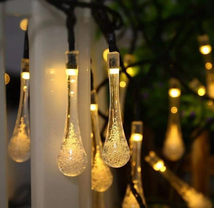حبل إضاءة LED كريستالي – 14 لمبة للإضاءة الزخرفية