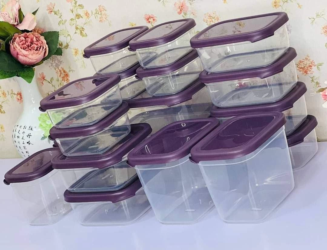 طقم علب تخزين الطعام Aksa - 18 قطعة آمنة للاستخدام في الميكروويف والفريزر