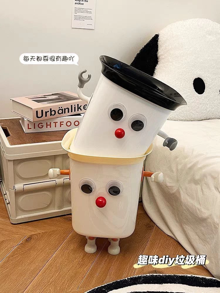 باسكت قمامة بلاستيكي بتصميم روبوت - ديكوري ومتين