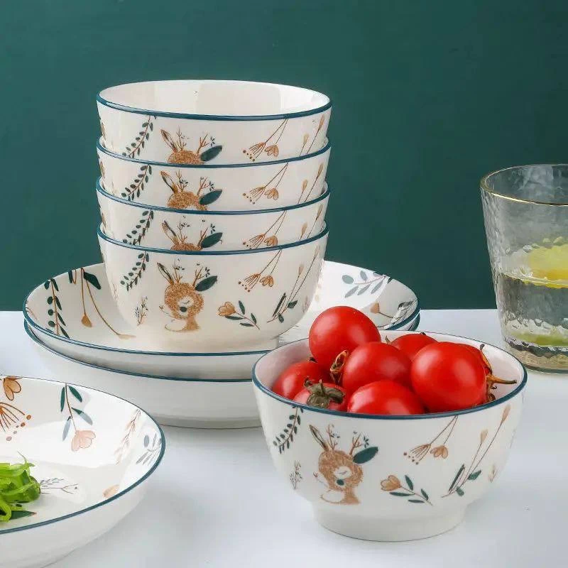 طقم أدوات مائدة بورسلين 7 قطع - أنيق ومتين