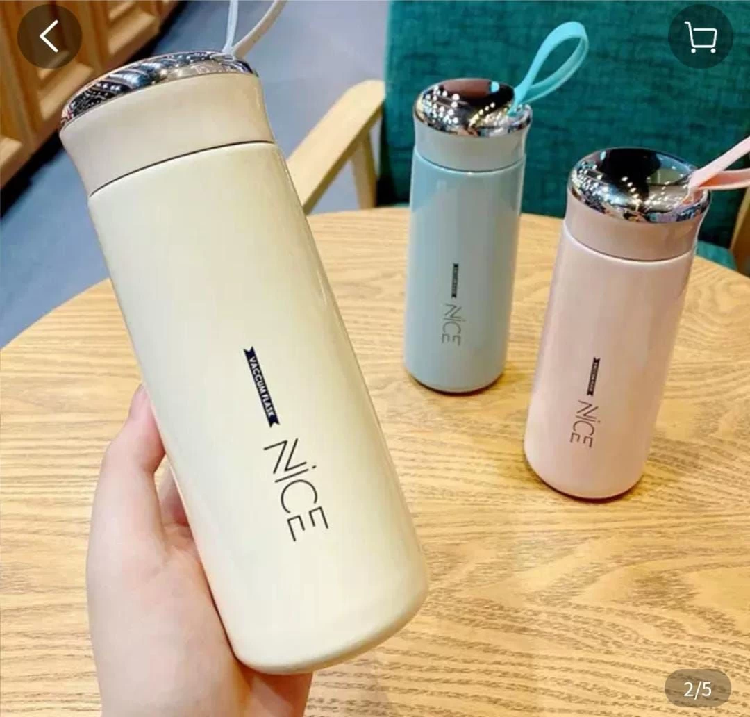 مج زجاجي 400 مل بغطاء بلاستيكي - مقاوم للحرارة وأنيق